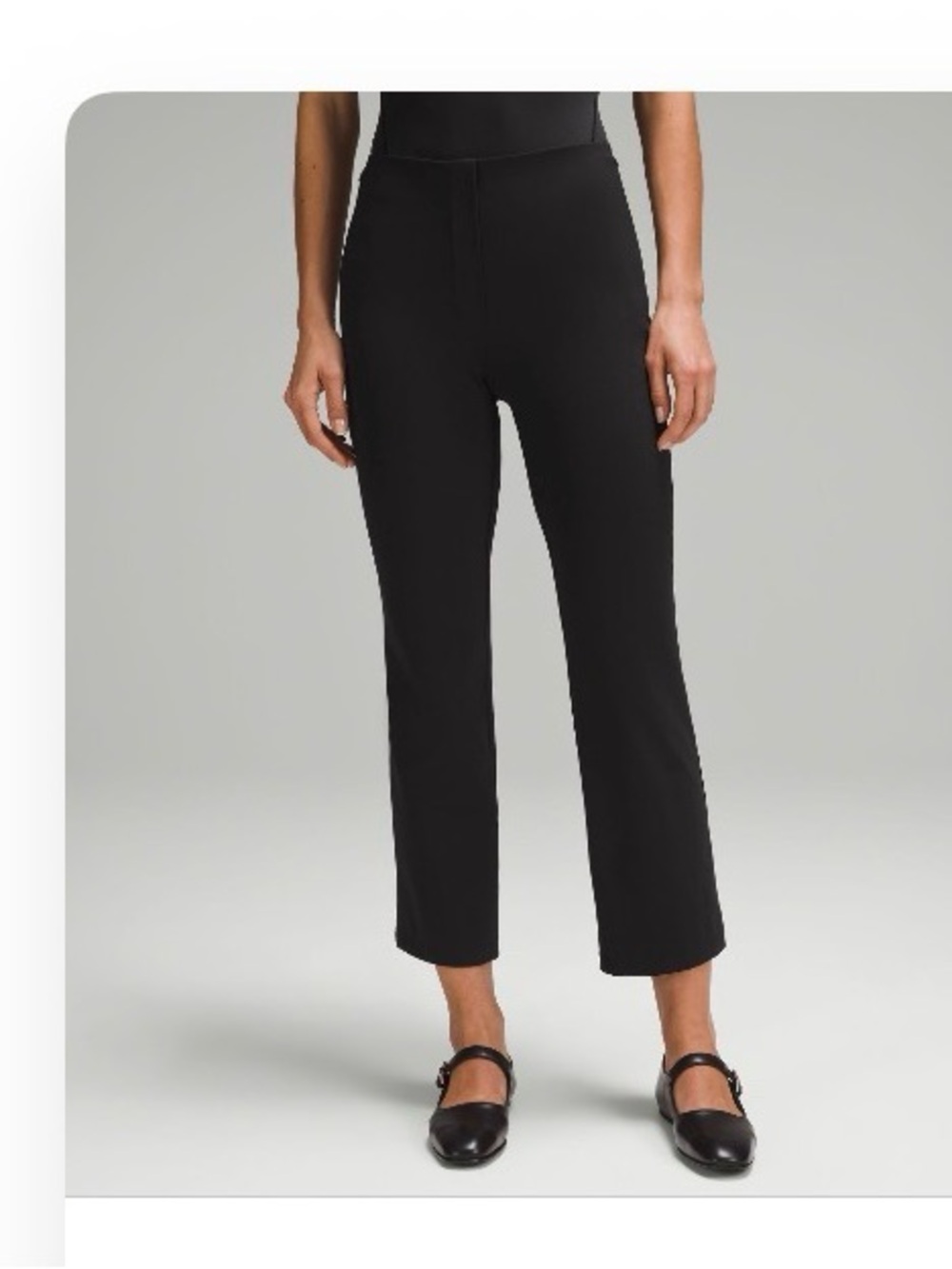 lululemon athletica Black Smooth Fit Pull On High Rise Cropped Pants